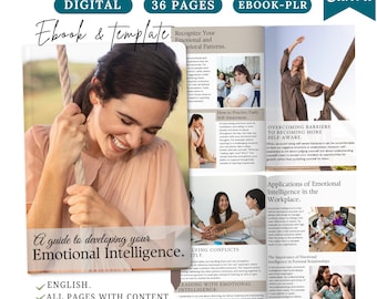 Emotional Intelligence Ebook: Self-Love & Coaching Guide (Canva Template, PDF)