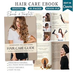 Ebook Template Canva Natural Hair Care - Etsy