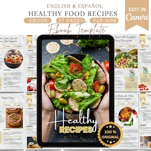 Healthy recipes, rich in proteins, wellness ebook, self-love, nutrition ebook, workbook, plr, mrr, ebooks,cookbook template,ebook canva,pdf