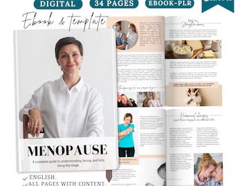 Guide to Menopause, ebook menopause, workbook,Perimenopause ebook, menopause support,wellness and health ebook,canvas template,Postmenopause