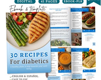 Ebook di ricette per diabetici: 30 pasti a basso contenuto di carboidrati e dessert senza zucchero (PDF), libro di cucina per diabetici, ebook di ricette sane, libro di cucina per diabetici