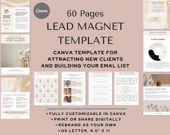 Coaching Lead Magnet Canva Template, Business Workbook Pages (Digital Download)