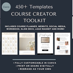 Course Creator Toolkit: Canva Business Planner Templates (Digital Download)