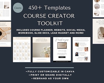 Course Creator Toolkit: Canva Business Planner Templates (Digital Download)