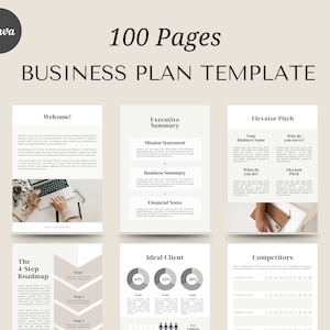 Business Planner Template Printable Small Business Planner Start Up Entrepreneur Workbook Side Hustle Planner Canva Template Startup Plan