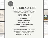Dream Life Visualization Journal: Manifesting Workbook Canva Template (PDF)