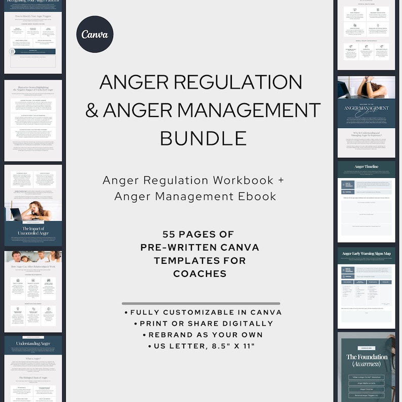 Anger Regulation Workbook + Anger Management Ebook for Coaches | Done ...