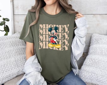 Mickey T-shirt - Retro Disney Shirt, Customizable T-Shirt, Personalizable Mickey Tee, Perfect Gift for Disney Lovers