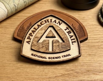 Imán de madera 3D para marcar el sendero de los Apalaches