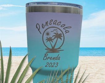 Custom printed tumbler or metal coozie.