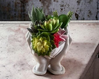 Custom Pot for Plants - 2 Hands Holding Plant
