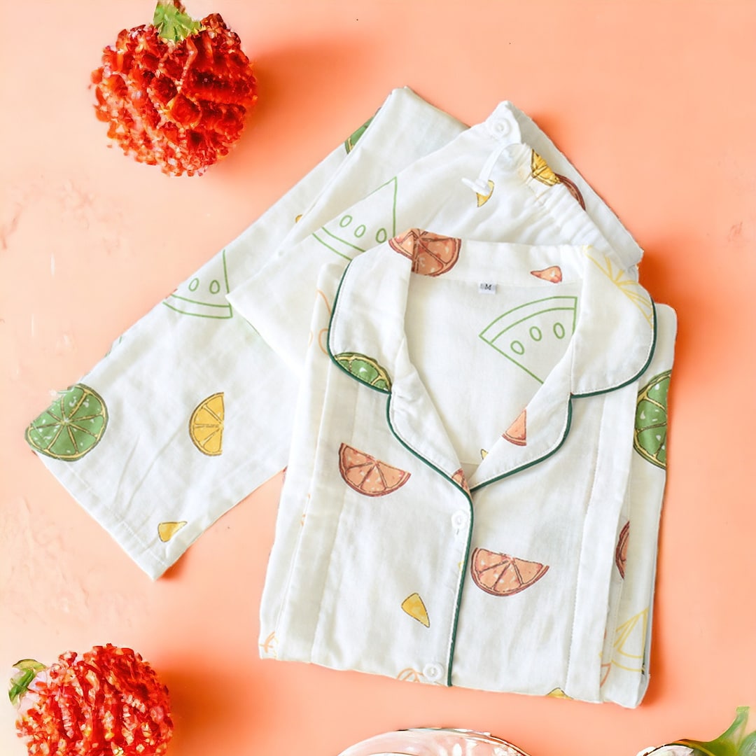 Womens Pyjamas Fruit Pyjama Cute Pyjama Frilly Pyjama Cacti Pyjama Fruit Pyjama Gift for Her - Etsy
