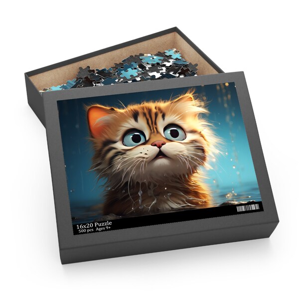 Adorable Cartoon Cat Puzzle for All Ages (120, 252, 500-Piece)