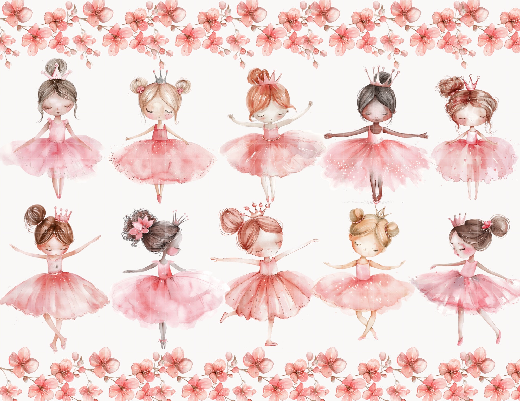 Cute Ballerina Clipart, Watercolor Ballet Clipart, Swan Lake Clipart ...