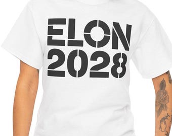 Elon 2028 Election T-Shirt: Unisex Cotton Political Tee