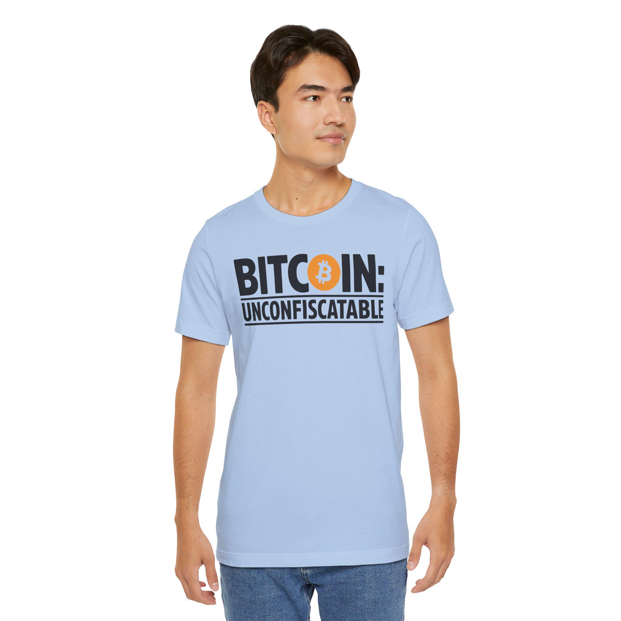 ビットコイン没収不可tシャツ:暗号通貨ファッション、経済的自由シャツ
