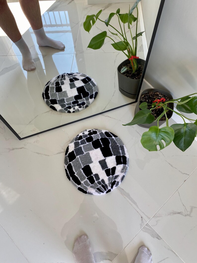 Handmade Tufted Retro Disco Ball Rug - Etsy