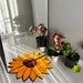 3D Sunflower Mirror Front Fluffy Handmade Tufted Rug - Etsy