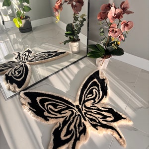 Buffy Rugs Gothic Butterfly Fluffy Handmade Tufted Rug - Etsy