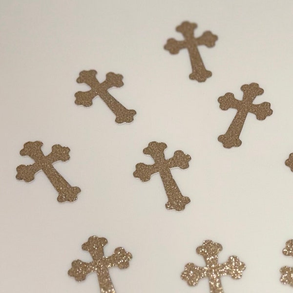 Double Sided Crosses Confetti for Baptism, Communion, Confirmation