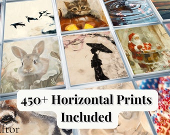 450+ Horizontal Seasonal Digital Prints, Store Bundle, Holiday TV Wallpapers, High-Resolution Nature Scenes, Animal Images, Festive Home