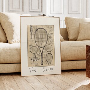 Vintage Tennis Wall Art Print | Tennis Print | Tennis Poster