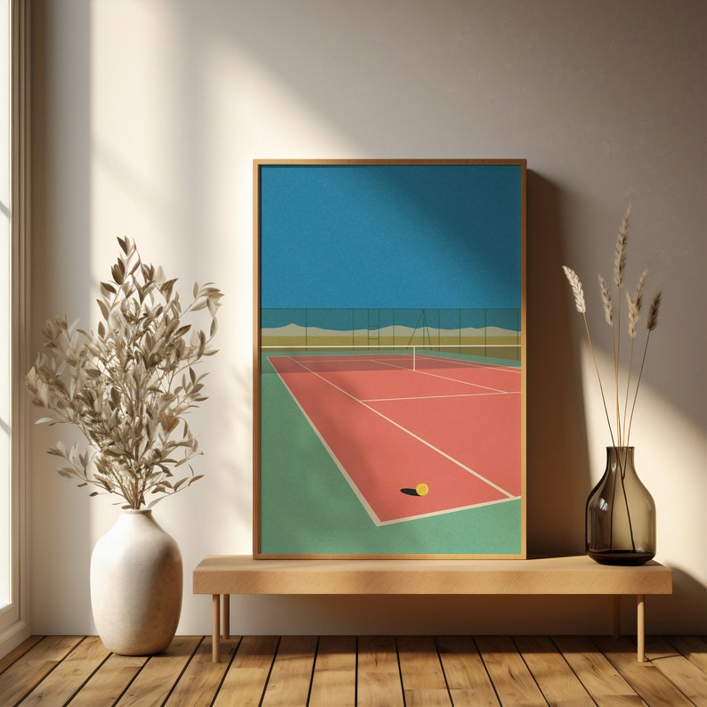 Framed 90s Tennis Wall Art Ready to hang image 9