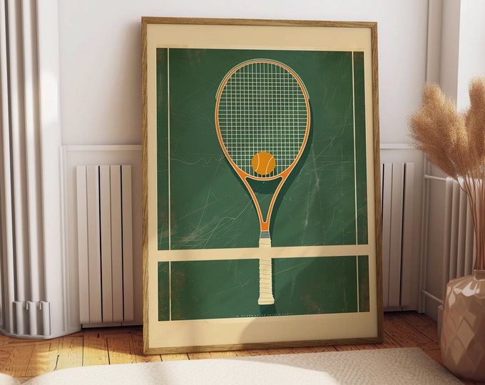 Framed Tennis Wall Art | Assembled & Ready to hang