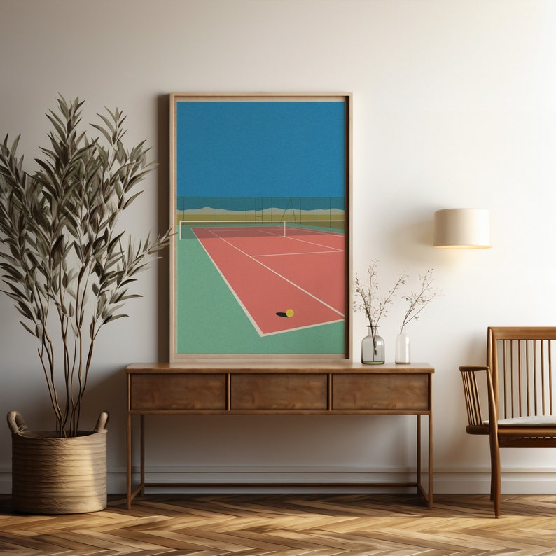 Framed 90s Tennis Wall Art Ready to hang image 8