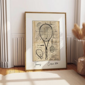 Vintage Tennis Wall Art Print | Tennis Print | Tennis Poster