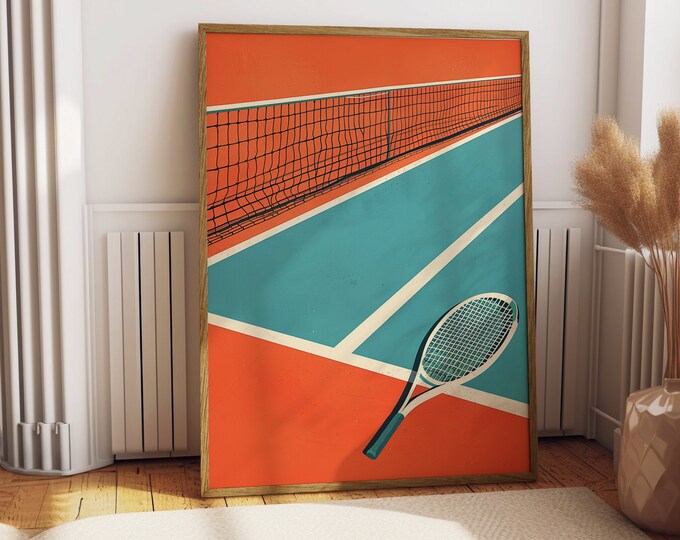 Framed Tennis Wall Art | Assembled & Ready to hang