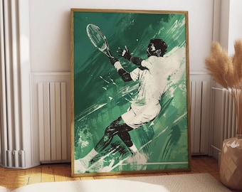 Framed Tennis Wall Art | Assembled & Ready to hang