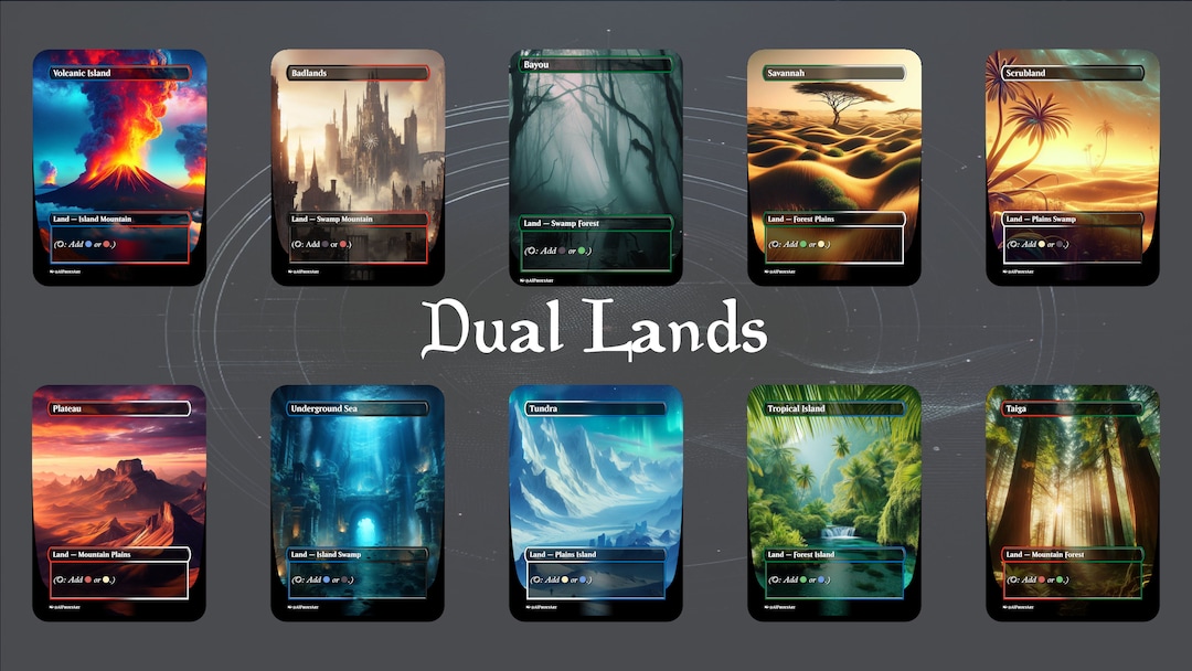 Ultimate 10-piece MTG Dual Lands Proxy Collection - Handcrafted ...
