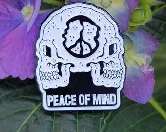 Skull Enamel Pin, Peace Enamel Pin, Peace Pin, Alternative Pin, Mind Enamel Pin, Grunge Pin, Enamel Pin, Enamel Pins, Collective Pin, Pins