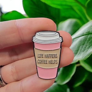 Alternative Enamel Pin, Enamel Pin, Cute Pin, Coffee Pin, Coffee Lover, Coffee Gift, Cute Enamel Pin, Coffee, Coffee Cup, Coffee Time, Pins