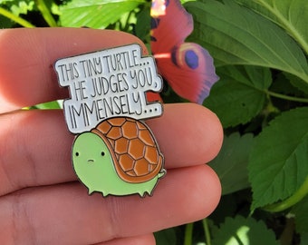 Turtle Enamel Pin, Vibe Enamel Pin, Cute Enamel Pin, Nature Pin, Enamel Pin, Enamel Pins, Pins, Grunge Pin, Nature Pin, Cute Gift, Pin,