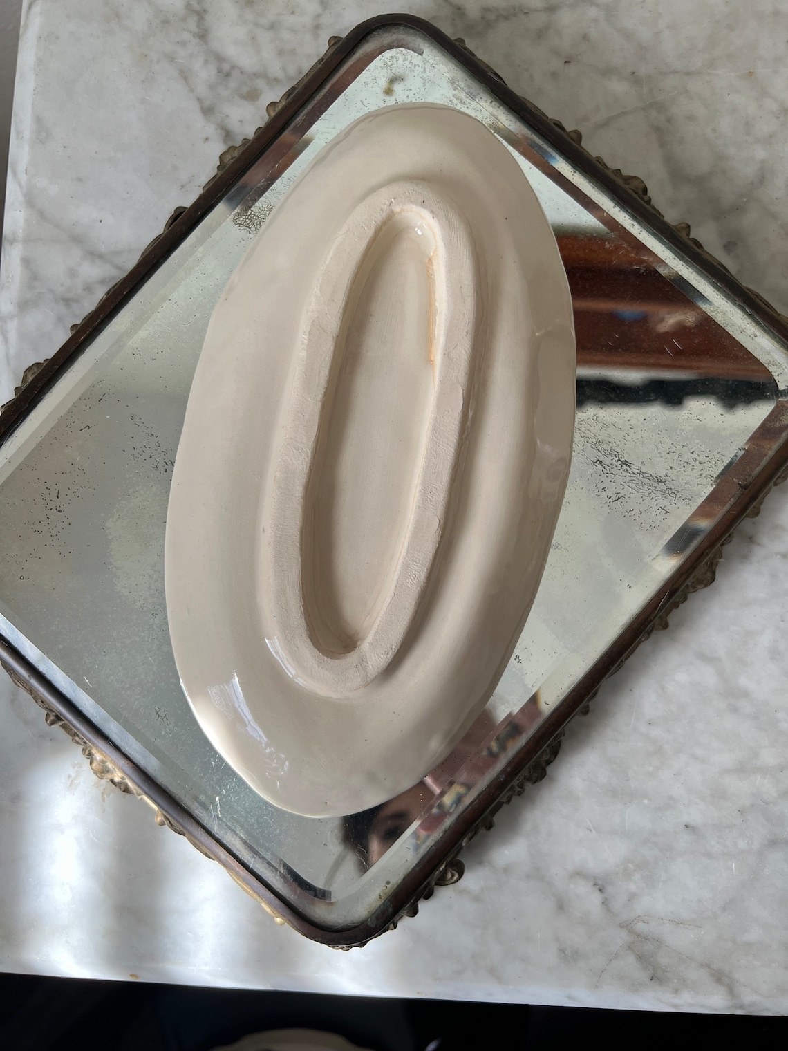 Figure Drawing Female Ceramic Decorative Oval Plate Classical Art figure-drawing-female-ceramic-decorative-oval-plate-classical-art