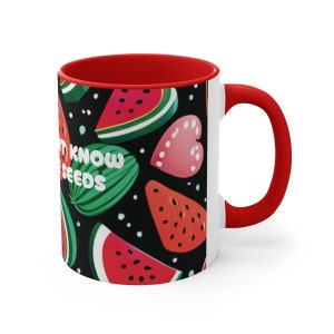 Palestine Watermelon Graphic Mug They didnt know they were seeds image 4