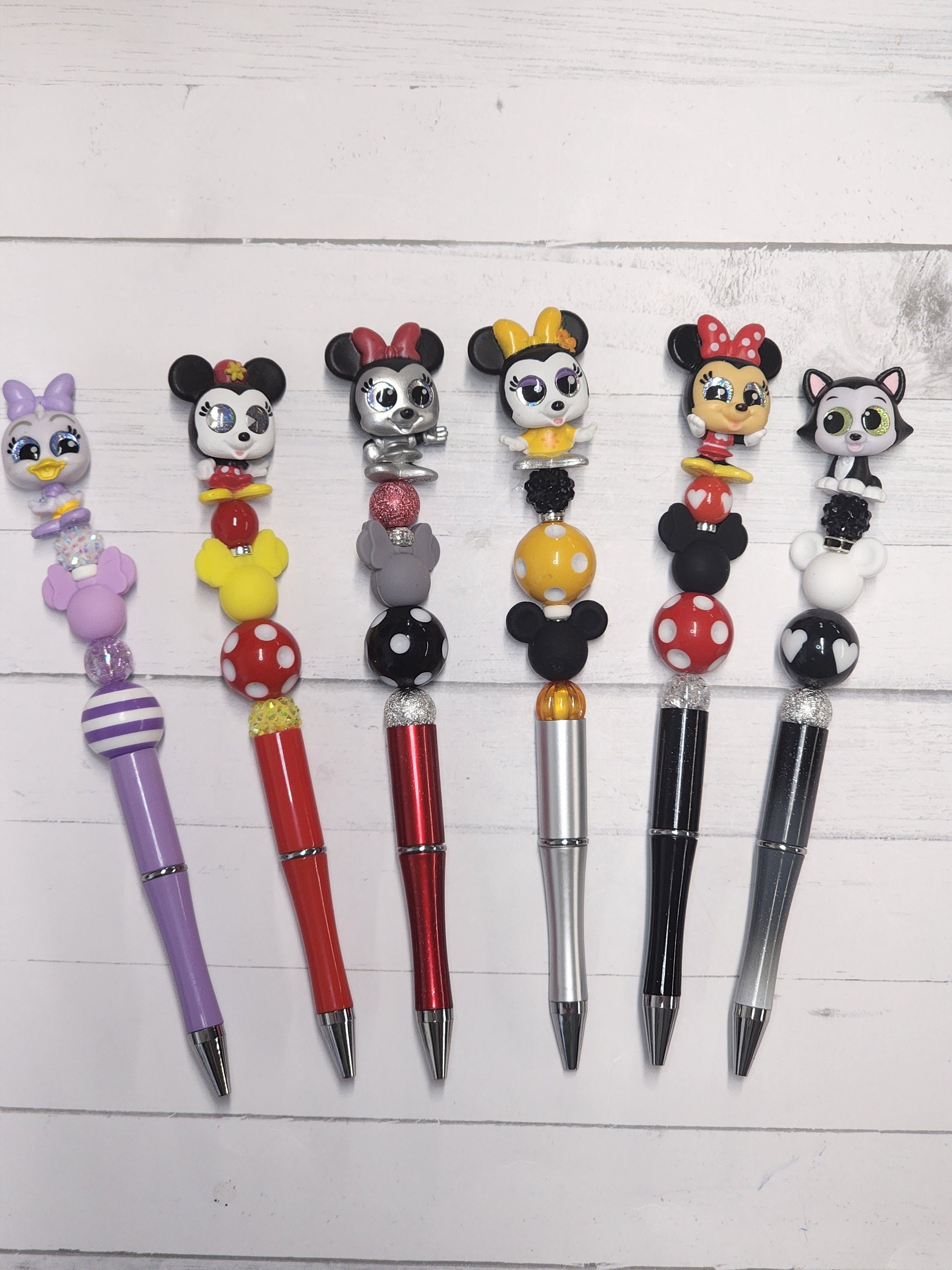 Minnie Mouse Inspired Doorable Pen, Daisy Duck, Figaro Beadable