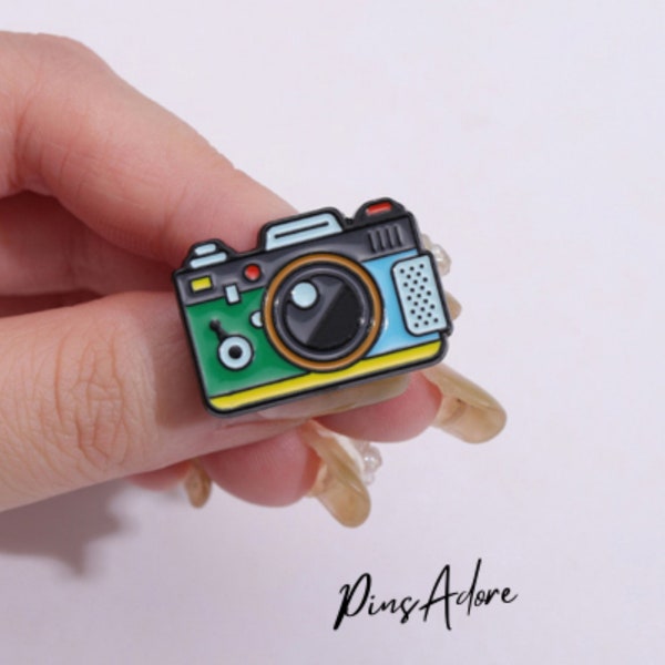 Cute Camera Enamel Pin - Camera Pins for Backpacks, Jackets & Hats - Photography Lapel Pin