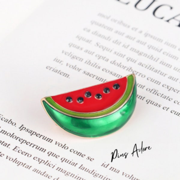 Vibrant Watermelon Lapel Pin - Palestine Watermelon Pin - Cute Backpack Pin - Trendy Hat and Jacket Pin