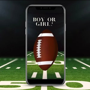Boy or Girl | Digital Pregnancy Announcement Video Baby Announcement| Football and Cheerleader Video Gender Reveal |Instant download