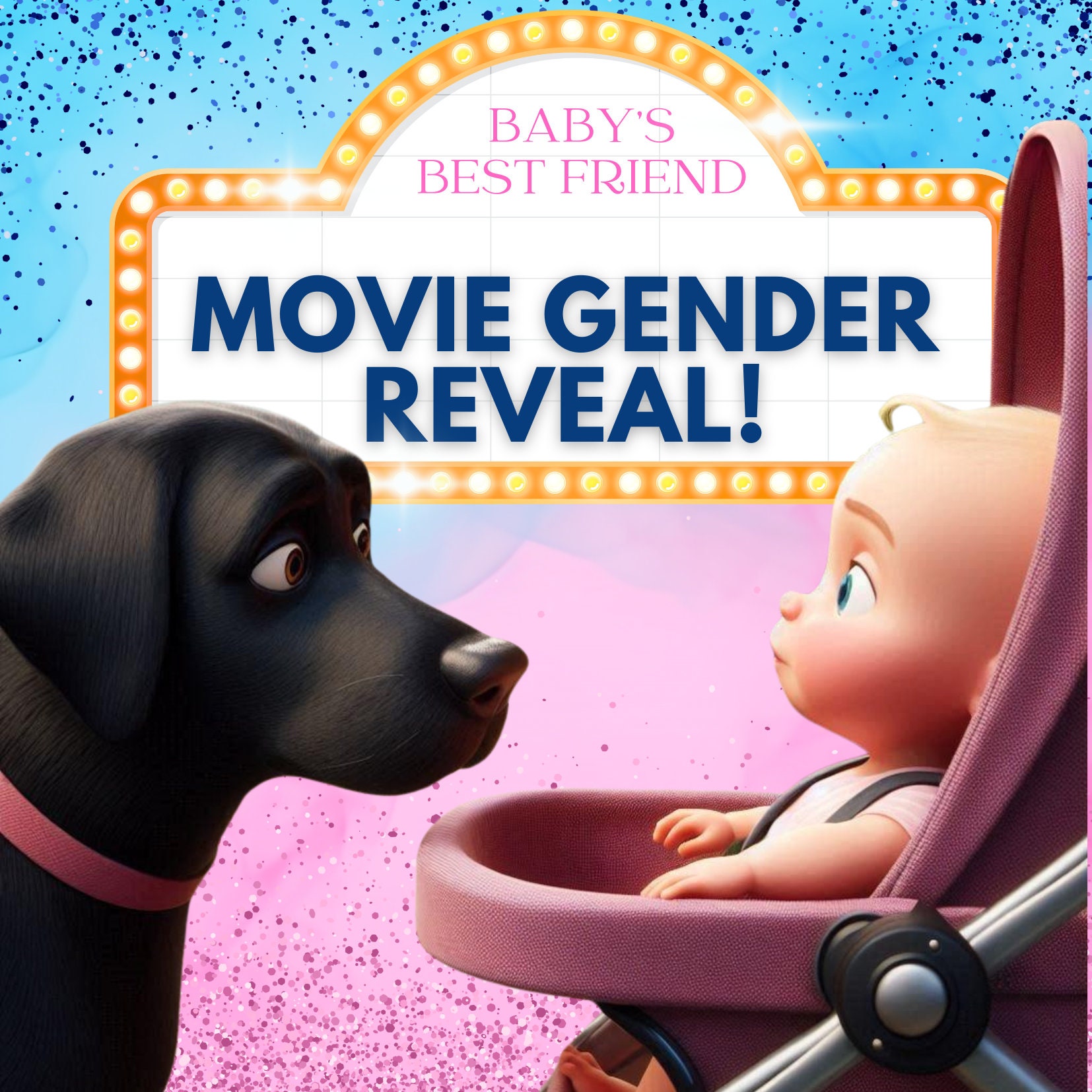 Pet Dog Gender Reveal Video Announcement Gender Reveal Movie Party Gender Reveal Video Ideas movie for gender reveal pregnancy reveal