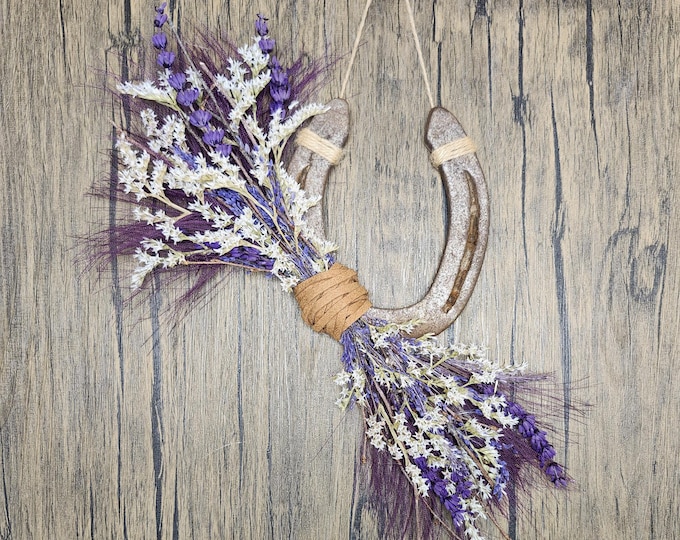 Hand decorated worn horseshoe for your home or makes a great gift