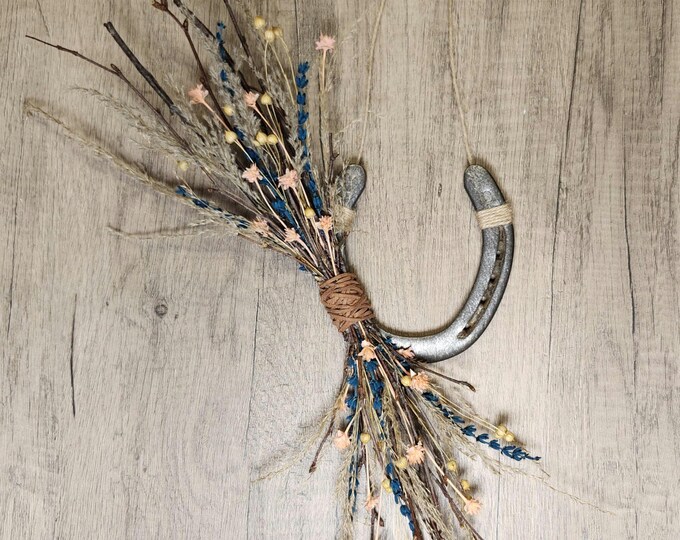 Hand decorated worn horseshoe for your home or makes a great gift