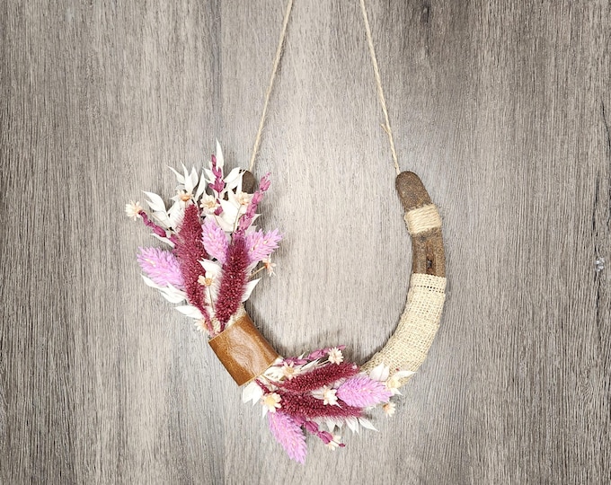 TALL IN THE saddle.... hand decorated worn horseshoe