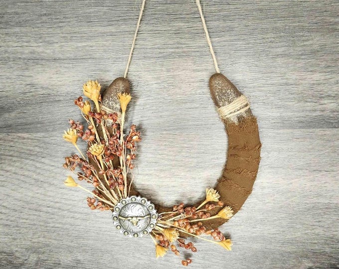 DUSTY COWBOY BOOTS hand decorated used horseshoe