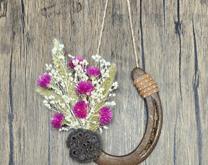 Hand decorated worn horseshoe for your home or makes a great gift