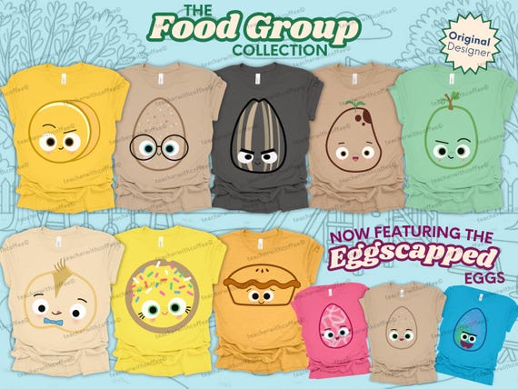 Teacher Costume, Book Costume,Couples Costume,Group Halloween,Character Day, Teacher Halloween,Food Group Shirt, Food Friends, The Good Egg