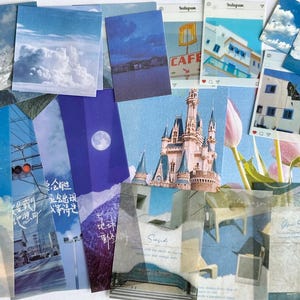 Stickers esthétiques vintage + 50 pcs | Pack de scrapbooking doux Dreamy | Carnet de notes, ordinateur portable, collage, stickers déco